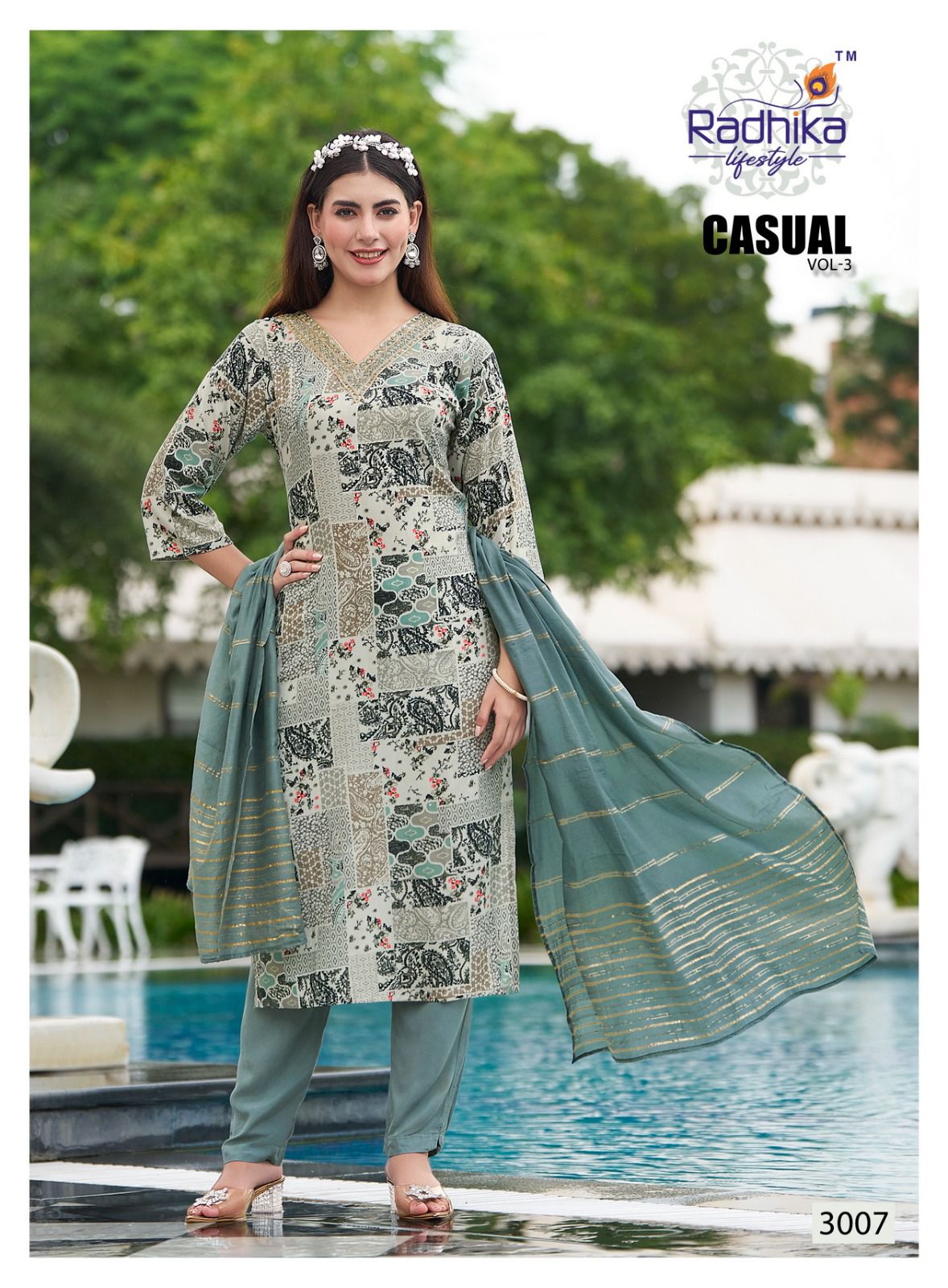 Casual Vol 3 By Radhika Rayon Printed Kurti With Bottom Dupatta Wholesale Price In Surat
